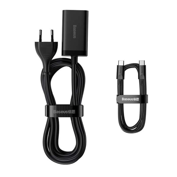 Baseus GaN3 Pro Quick Charger - 65W, 2x USB-C, 2x USB (Black)