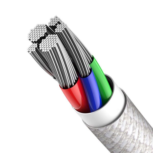 Baseus High Density Braided Cable Type-C to Lightning, PD,  20W, 1m (white)