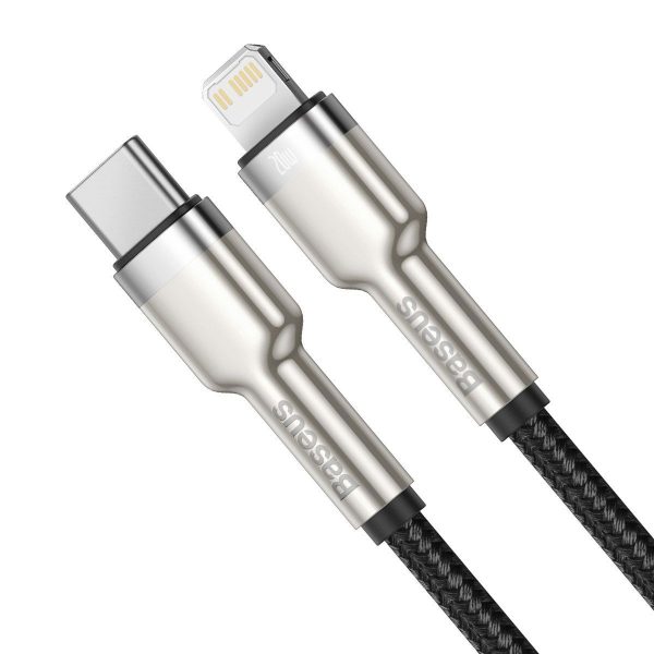 USB-C cable for Lightning Baseus Cafule, PD, 20W, 1m (black)