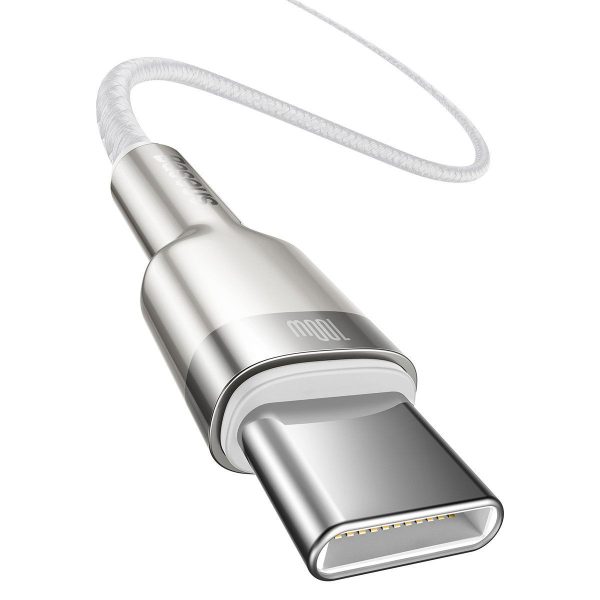 Cable USB-C to USB-C Baseus Cafule, 100W, 1m (white)