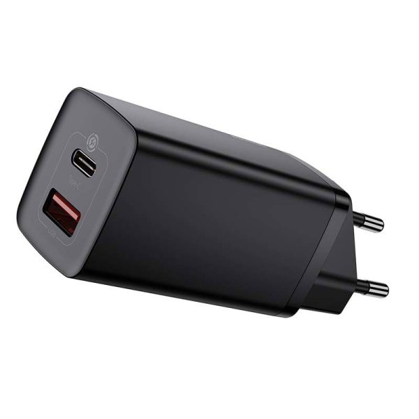 Quick Travel Charger Baseus GaN2 Lite USB+C 65W EU (black)