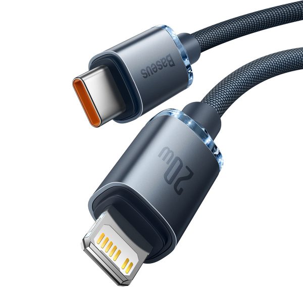 Baseus Crystal Shine cable USB-C to Lightning, 20W, PD, 2m (black)