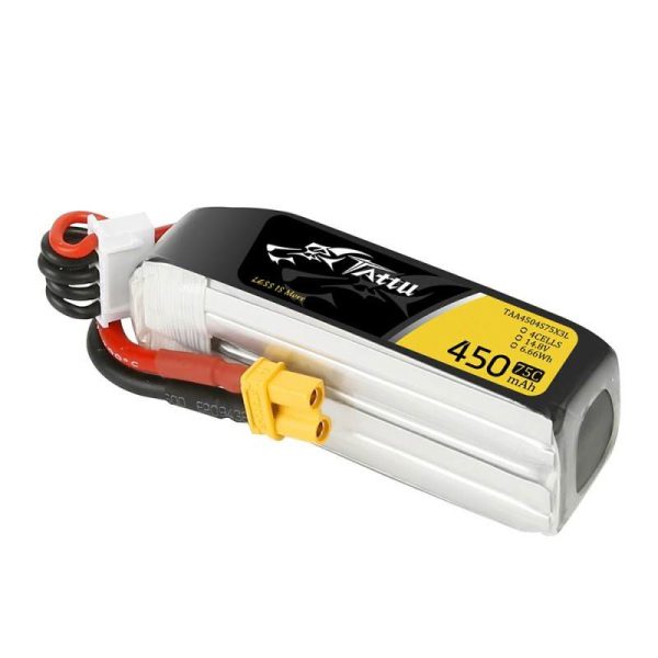 Battery  Tattu 450mAh 14,8V 75C 4S1P Long