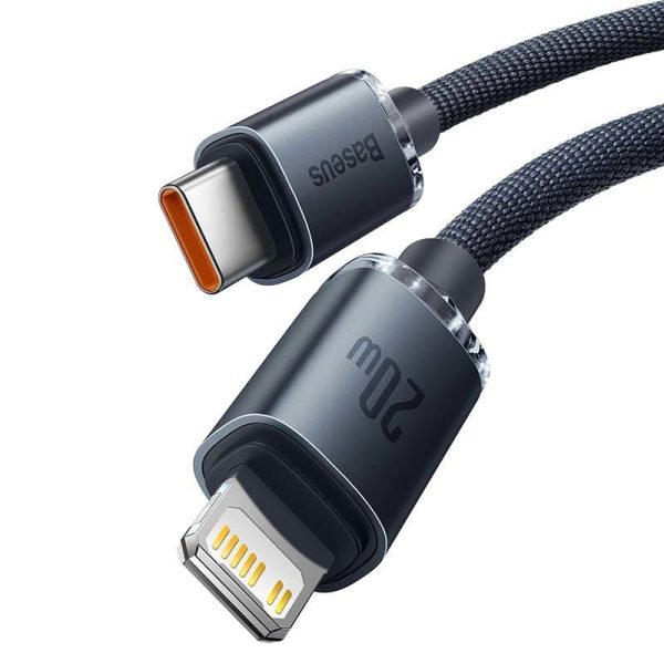 Baseus Crystal cable USB-C to Lightning, 20W, PD, 1.2m (black)