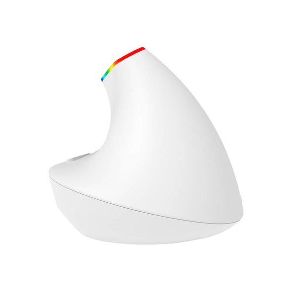 Wireless Vertical Mouse Delux M618C 2.4G 1600DPI RGB (white)