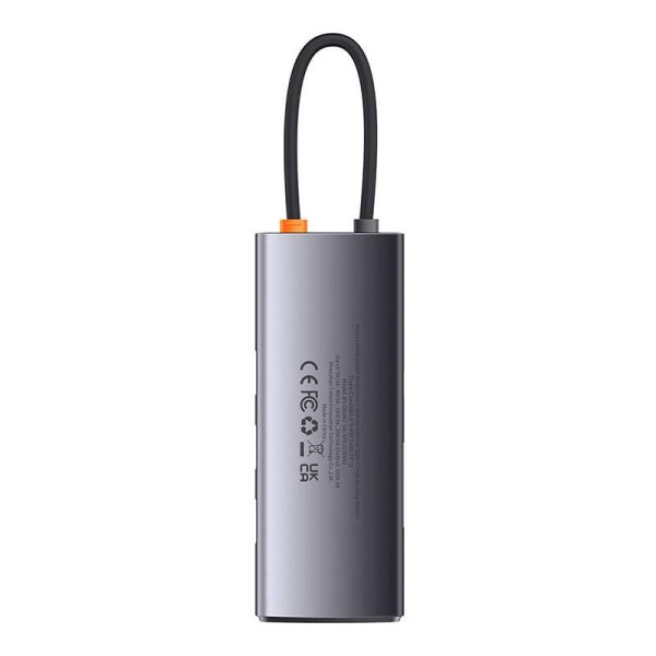 Hub 6in1 Baseus Metal Gleam Series, USB-C to 3x USB 3.0 + USB-C PD +  microSD/SD