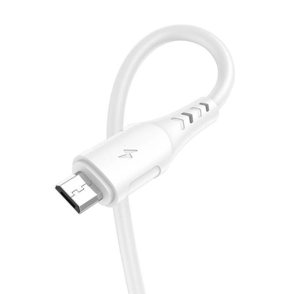 USB to Micro USB cable VFAN Colorful X12, 3A, 1m (white)