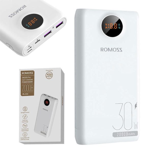 Powerbank Romoss SW20S Pro 20000mAh, 30W (white)