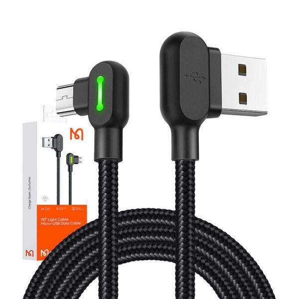 USB to Micro USB cable Mcdodo CA-5280 LED, 0.5m (Black)