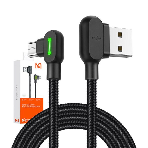 USB to Micro USB Cable Mcdodo CA-5280 LED, 1.2m (Black)