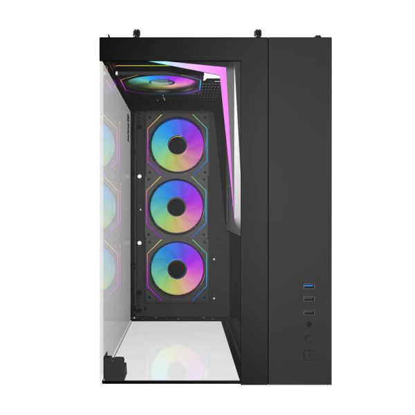 Darkflash TH285 computer case 4 fans (black)