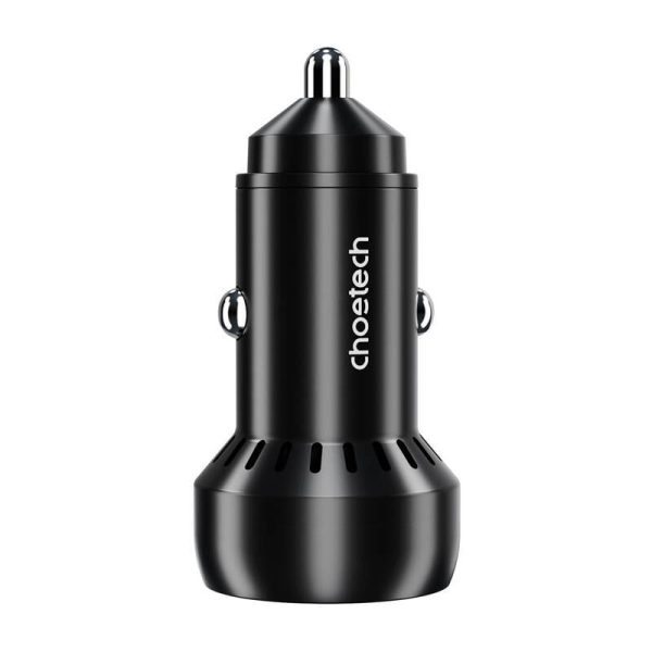 Choetech 60W 2xUSB-C+USB-A car charger (black)