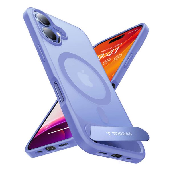 Torras Pstand Series Case for iPhone 16 (Blue)