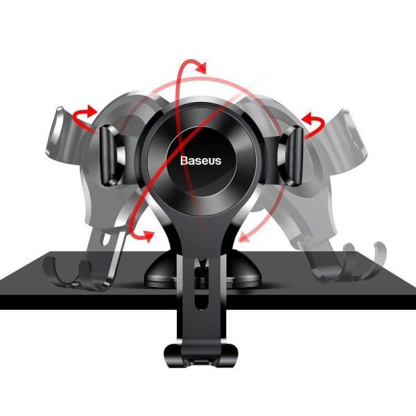 Baseus Osculum zwaartekracht telefoonhouder (zwart)