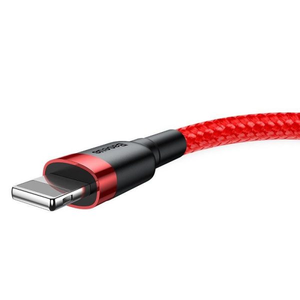 Baseus Cafule USB Lightning Kabel 2.4A 1m (zwart + rood)