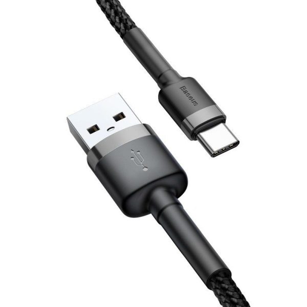 Baseus Cafule USB-C 3A 0.5m (Grijs + Zwart) Kabel