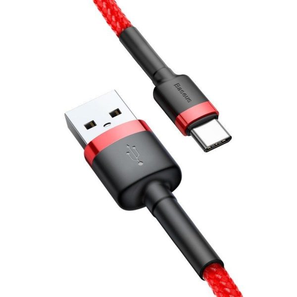 Baseus Cafule USB-C 3A 1m kabel (Rood)