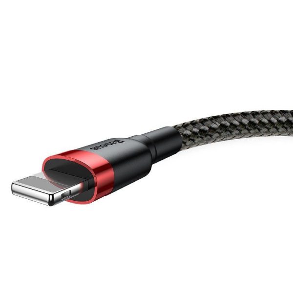 Baseus Cafule USB Lightning-kabel 1,5A 2m (Zwart+Rood)