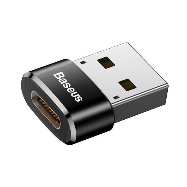 Baseus USB-C naar USB-A-adapter 3A (Zwart)