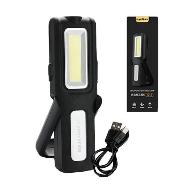 Werkplaatszaklamp Superfire G12, 566lm, USB