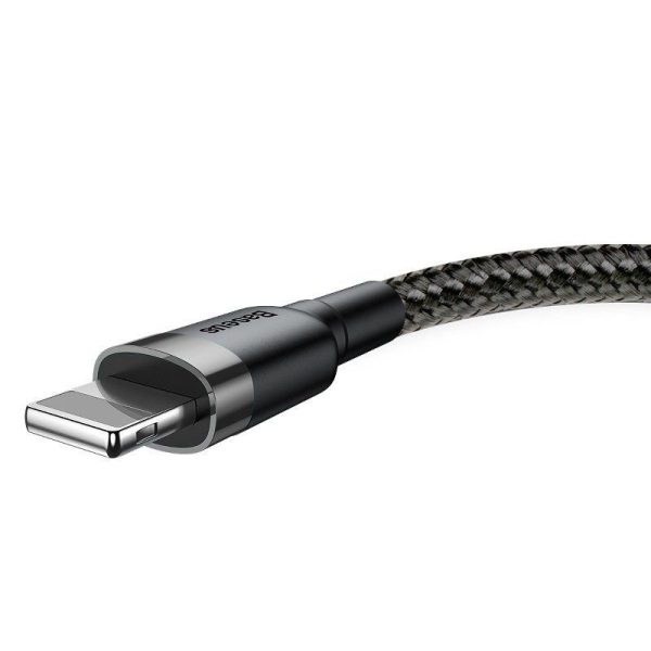 Baseus Cafule USB Lightning Kabel 2.4A 0.5m (Grijs + Zwart)