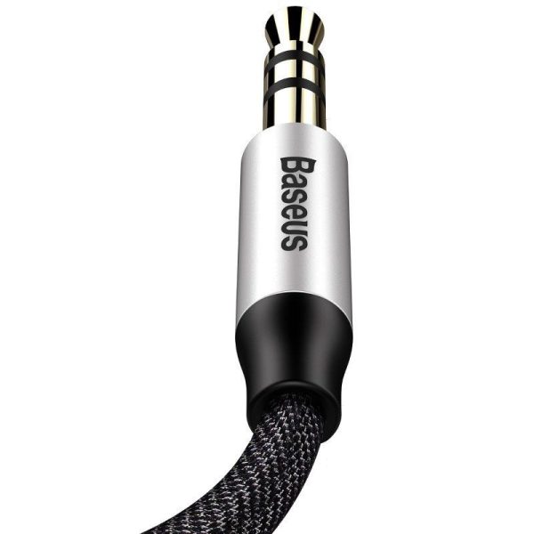 Baseus Yiven Audio Kabel 3.5 Male Audio M30 1.5M Zilver+ Zwart