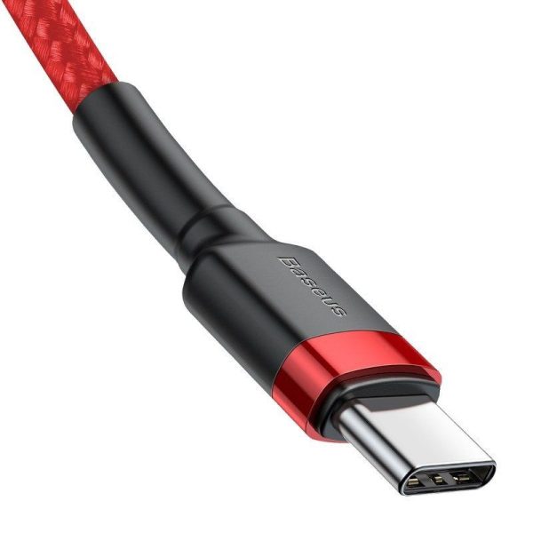 Baseus Cafule PD2.0 60W flash opladen USB voor Type-C kabel (20V 3A) 2m Rood