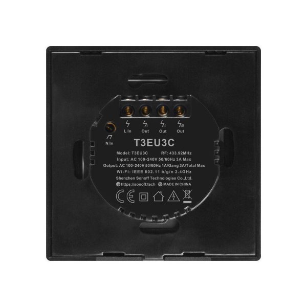 Smart Switch WiFi + RF 433 Sonoff T3 EU TX (3-channels)