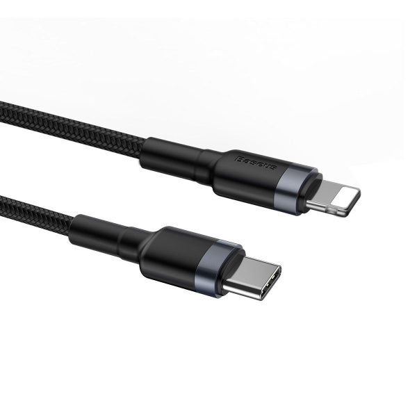 Baseus Cafule Cable Type-C to iP PD 18W 1m Gray+Black