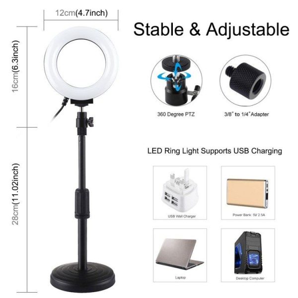 Puluz PU391 Adjustable Base Ring LED Lamp