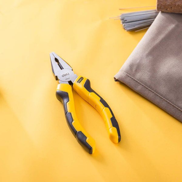 Deli Tools EDL2006 Combination Pliers 6 (Yellow)