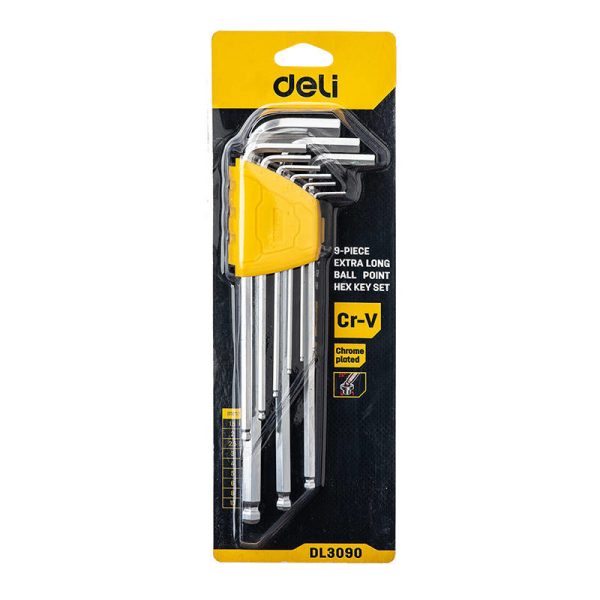 Deli Tools EDL3080 Hex Key Set (Silver), 1.5 to 10mm