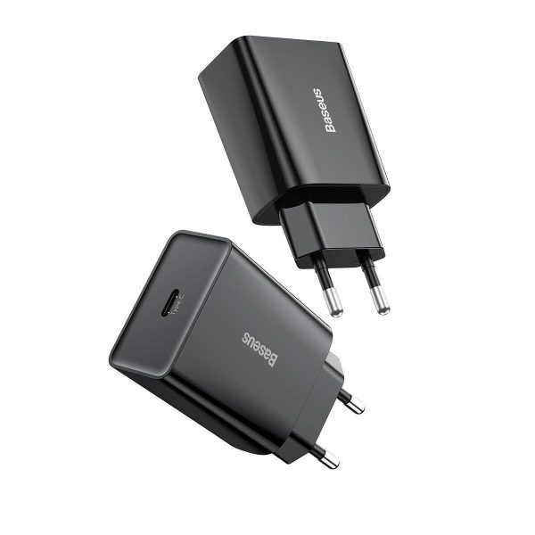 Baseus Speed Mini Quick USB-C Charger with PD and 3A, 20W (Black)