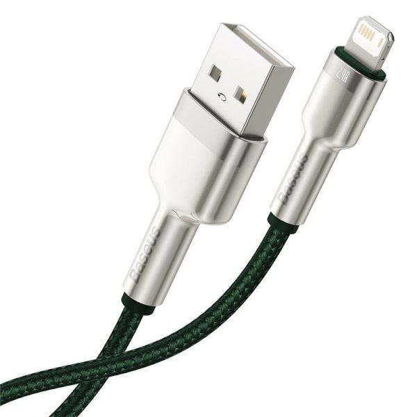 Baseus Cafe 2.4A 2 Meter USB Cable for Lightning (Green)