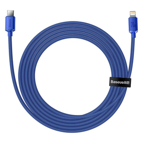 Baseus Crystal-Shine USB-C to Lightning Cable, 20W PD, 2m (Blue)