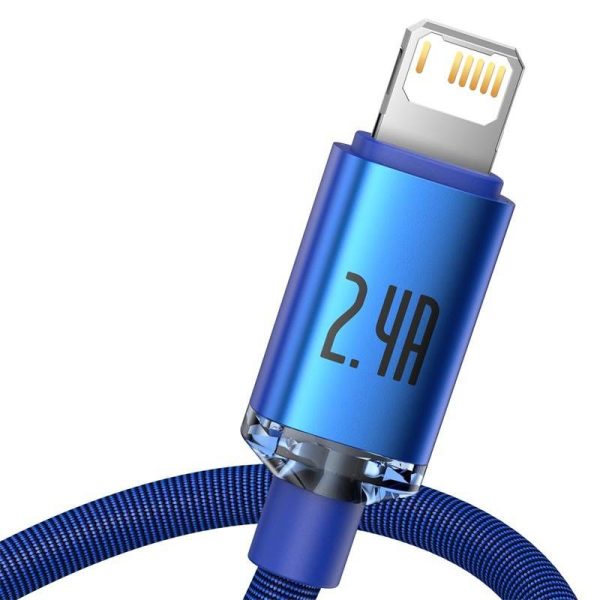 Baseus Crystal Shine USB-Lightning Cable, 2.4A, 2m (Blue)