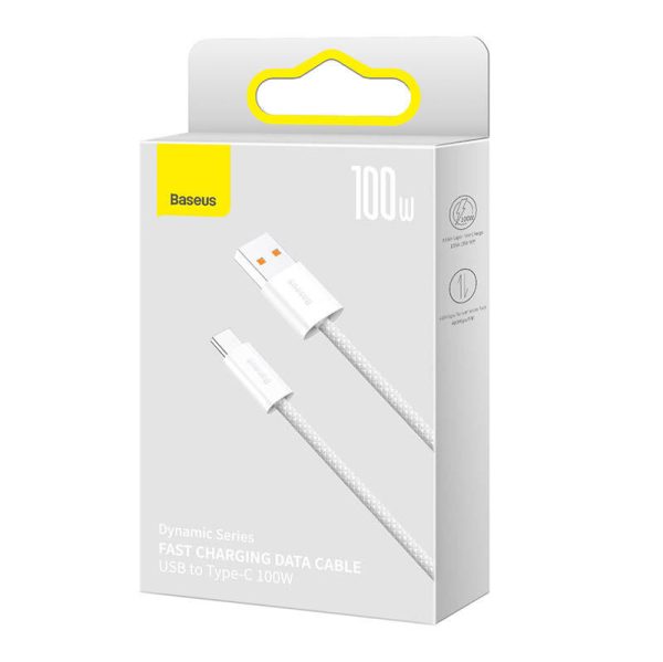 Baseus Dynamic Series USB-C to USB Cable, 100W, 1m (White)