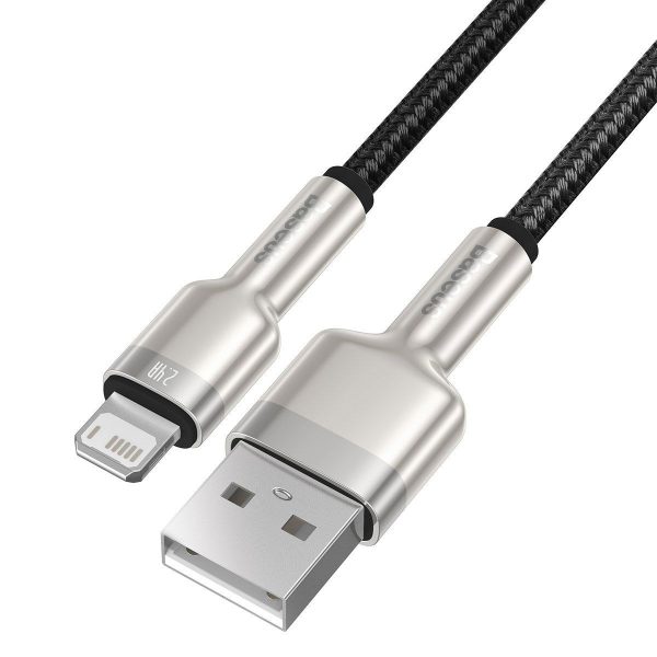 USB cable for Lightning Baseus Cafule, 2.4A, 2m (black)