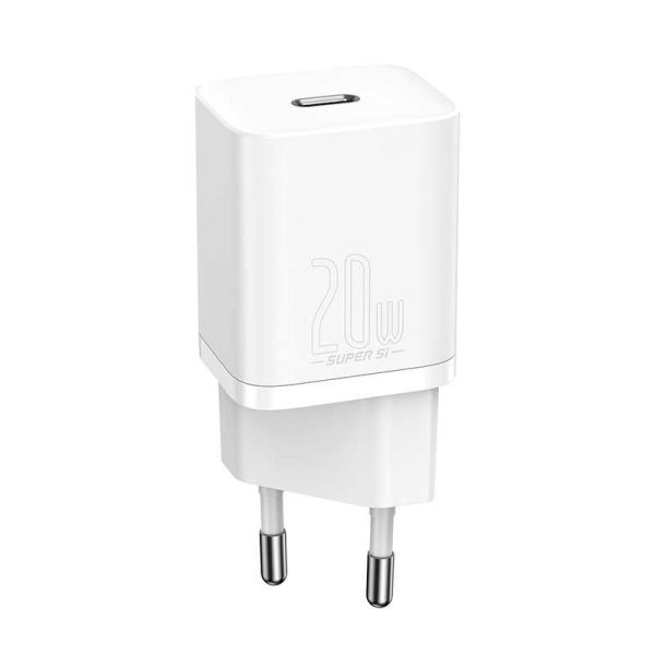 Baseus Super Si Quick Charger 1C 20W with USB-C cable for Lightning 1m (white)