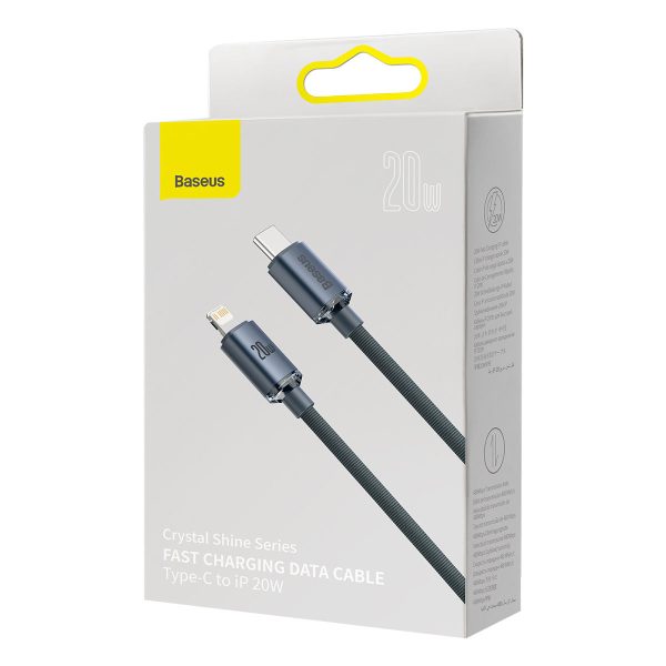 Baseus Crystal Shine cable USB-C to Lightning, 20W, PD, 2m (black)