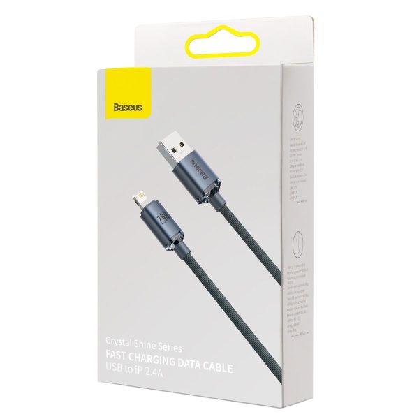 Baseus Crystal Shine cable USB to Lightning, 2.4A, 1.2m (black)