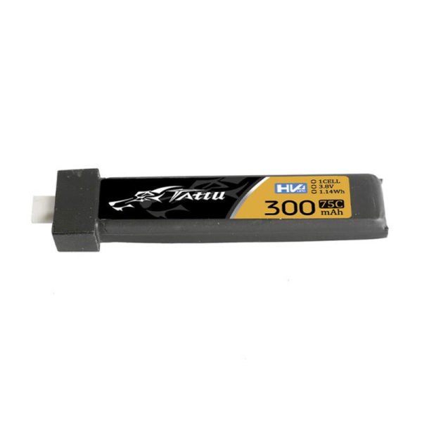 Tattu LiPo 300mAh 3.8V 75C 1S1P HV BT2.0.5 battery (5pcs)