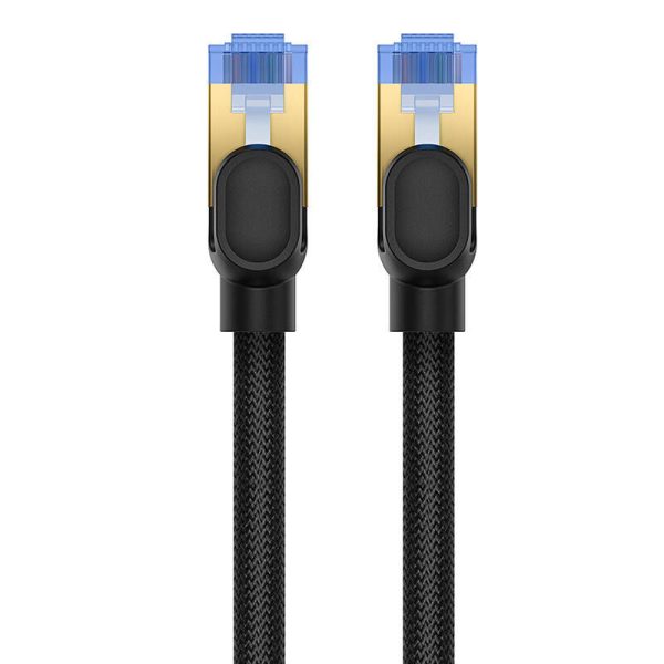 Braided network cable cat.7 Baseus Ethernet RJ45, 10Gbps, 8m (black)