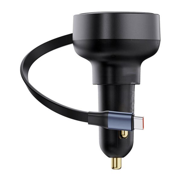 Car Charger Baseus Enjoyment Pro with cable USB-C, 60W (Black)