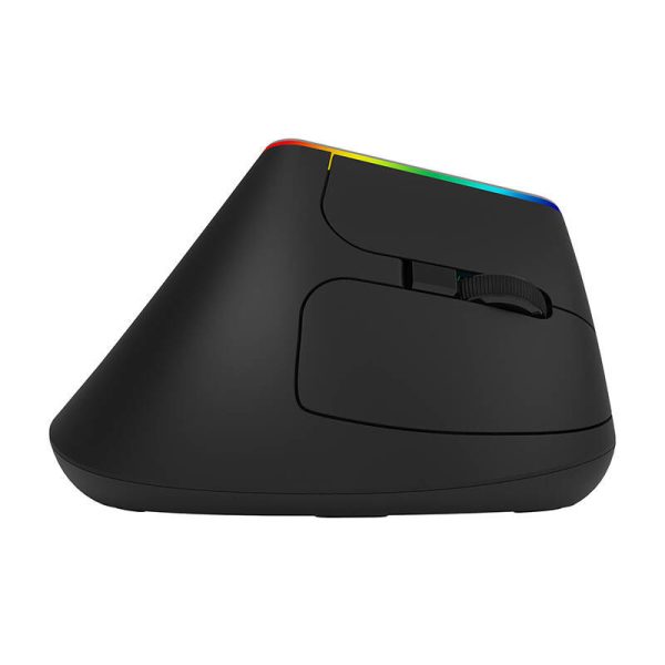 Wireless Vertical Mouse Delux M618C 2.4G 1600DPI RGB (black)