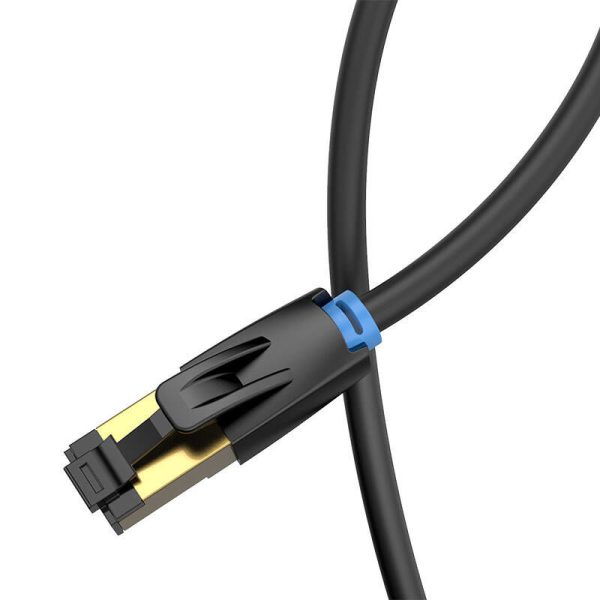 Network Cable CAT8 SFTP Vention IKABF RJ45 Ethernet 40Gbps 1m Black