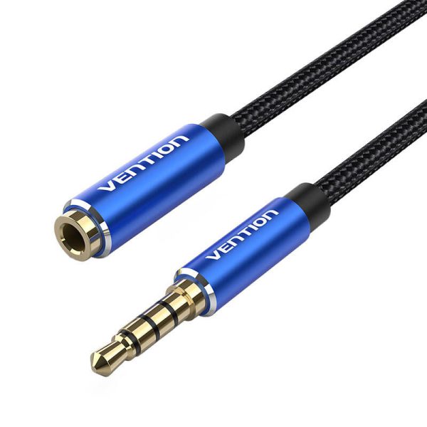 Cable Audio TRRS 3.5mm Male to 3.5mm Female Vention BHCLG 1,5m Blue