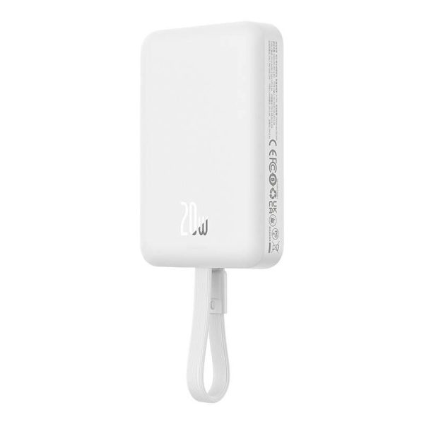 Powerbank Baseus Magnetic Mini 10000mAh, Lightning 20W MagSafe (white)