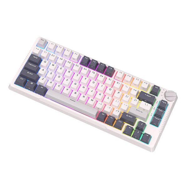 Mechanical keyboard Royal Kludge RKH81 RGB, Sky cyan switch (white)