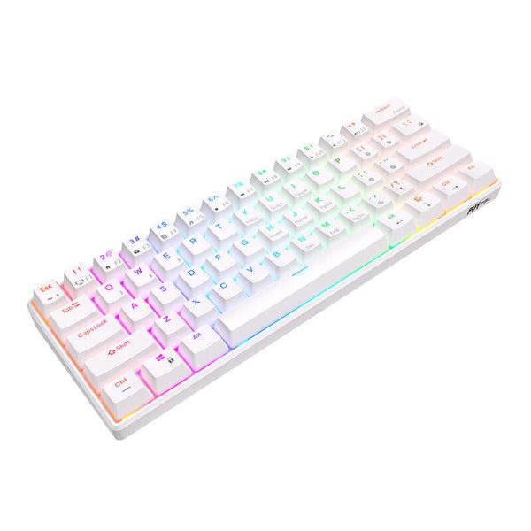 Mechanical keyboard Royal Kludge RK61 RGB, brown switch (white)